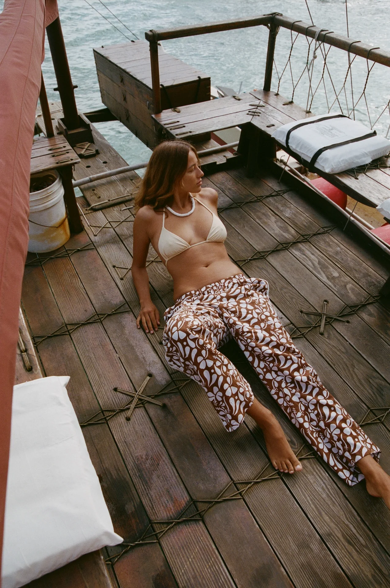Puka Linen Pant - Lei Brown - Image 2