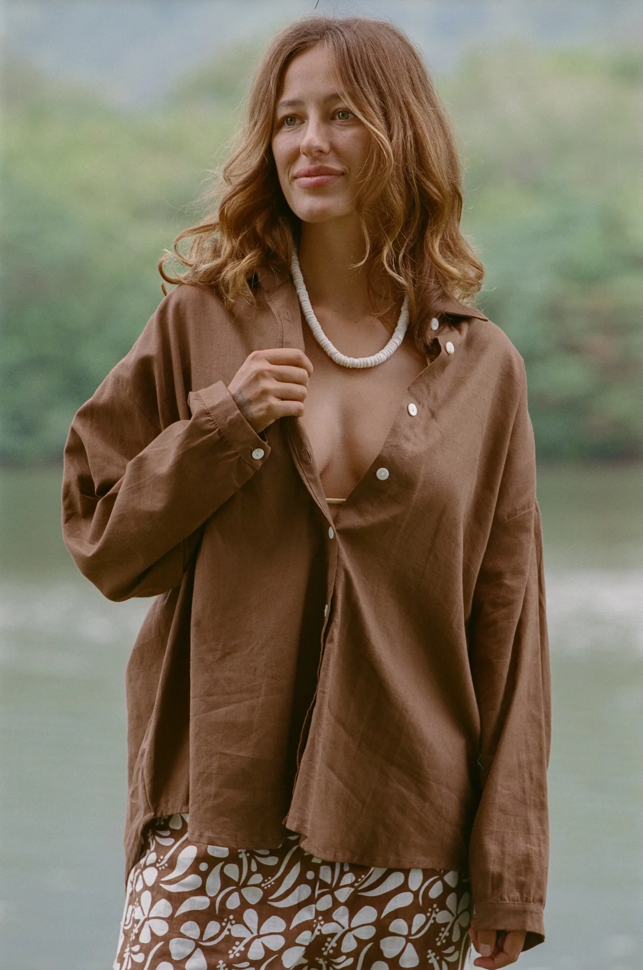 Puka Linen Shirt - Coco - Image 5